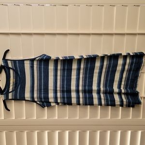 Ralph Lauren M dress.  Blue/cream sleeveless crew neck.